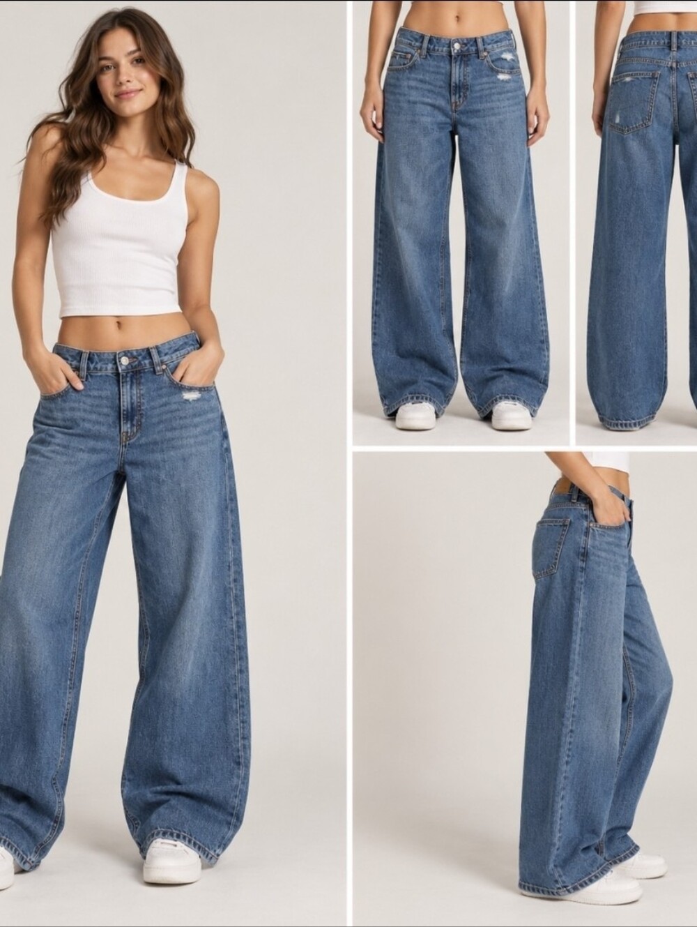 American Eagle Low-Rise Baggy Wide Leg Size 6